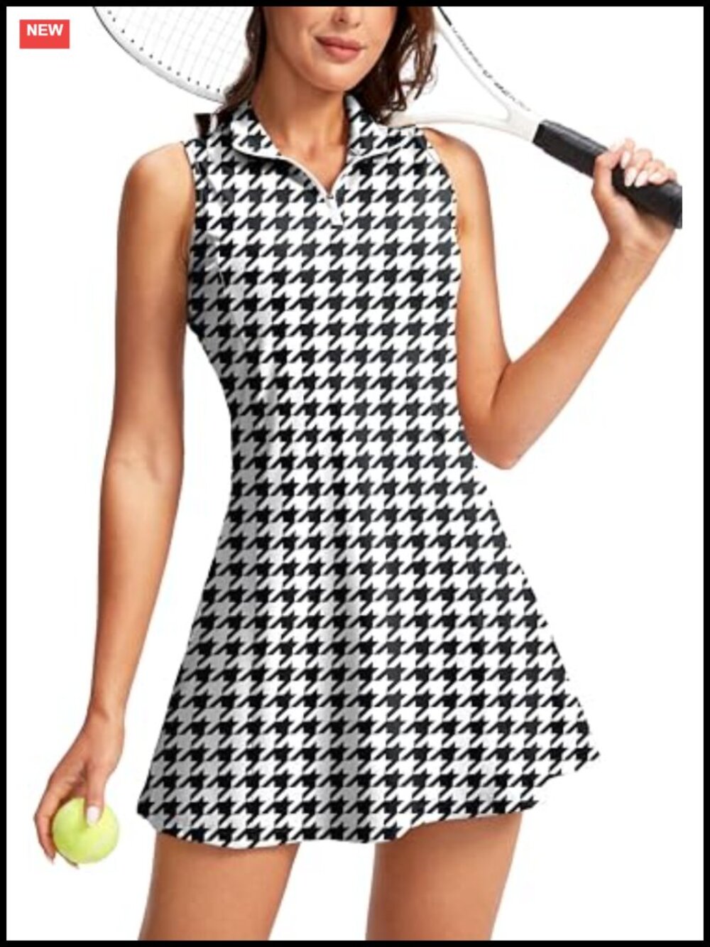 Women's Tennis Golf Dress with Shorts & Pockets Stretchy Athletic Activewear